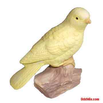 Fine Porcelain Figurine Artwork Yellow Bird Vintage Classic Collectible Handpainted [6 KB]