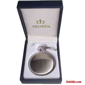 Helvetia Pocket Watch Visible Mechanical Work Fine Collectible in Box [7 KB]