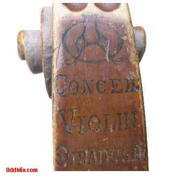 Concert Violin Straduari writing on the Neck of the Instrument [9 KB]