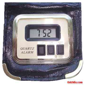 Smithsonian Promotional Collectible Liquid Crystal LCD Travel Alarm Leather Case Clock [12 KB]