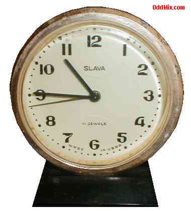 Slava Alarm Clock Mechanical 11 Jewels Historical USSR Collectible Vintage Soviet [12 KB]