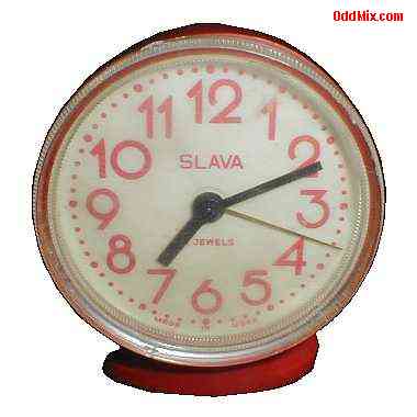 Slava Mechanical Alarm Clock 11 Jewels Historical USSR Collectible Soviet Vintage [14 KB]