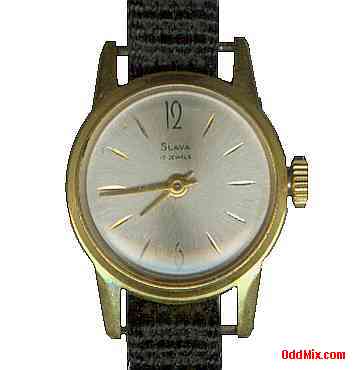 Classic Slava Ladies Wrist Watch 17 Jewels Mechanical Vintage Soviet Collectible [10 KB]