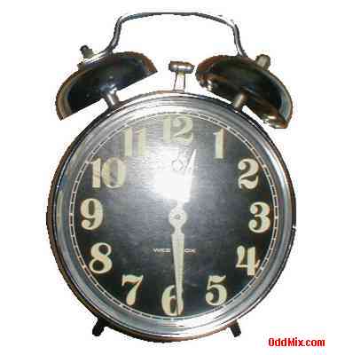 West Clox Classic Dual Bell Alarm Clock Mechanical Historical Collectible [9 KB]