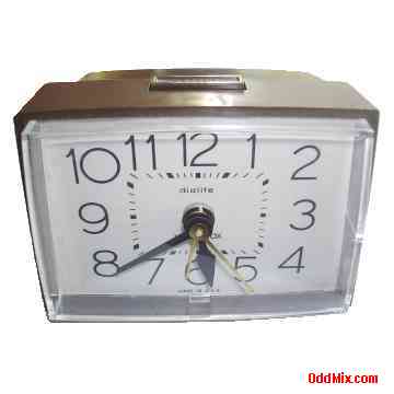 Westclox Dialight Electro Mechanical Alarm Clock Model 22212 Historical Vintage [8 KB]