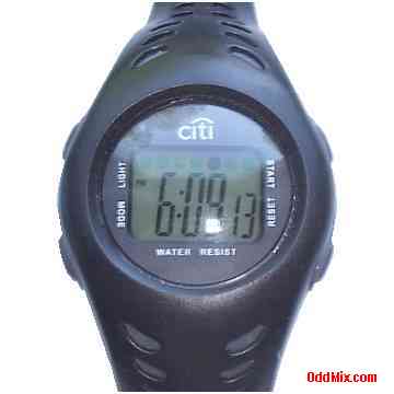 Wrist Watch City Special Stopwatch Function LCD Display Stainless Back Collectible [7 KB]