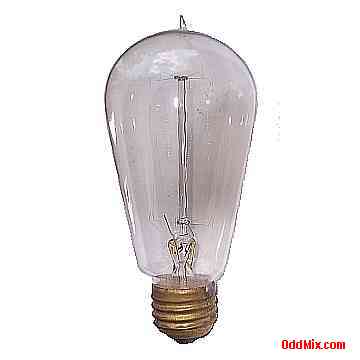 Original Metal Filament Light Bulb 1910 Era Early English Made Mazda Technical History [6 KB]