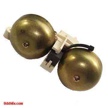 IT&T Electro-Mechanical Solid Brass Bells Precision Ringer Assembly with Magnet [7 KB]