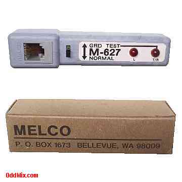 Telephone Quick Tester Melco M-627 Diganostic Tip Ring GND Modular Tool LED Display [8 KB]