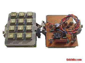 IT&T Touch-Tone DTMF Telephone Key Pad Assembly Top & Bottom Side [10 KB]
