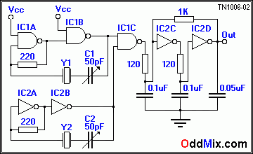 Figure 2. Schematic of Crystal Controlled Adjustable Audio Oscillator Circuit [5 KB]
