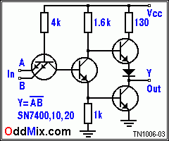 Figure 3. Schematic of SN7400 TTL NAND IC Internal Circuit [4 KB]