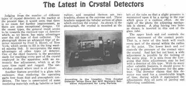 Crystal Detector Article [10 Kbyte]