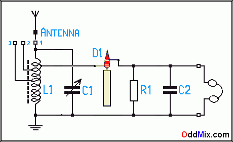 Figure 1. A simple flame detector radio schematic [5 KB]