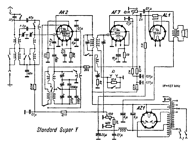 Standard Super Y Four Tube Radio 1936 Vintage Restoration Data Schematic [16 KB]
