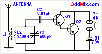 Figure 1. Two Transistor Darlington Radio [4 KB]
