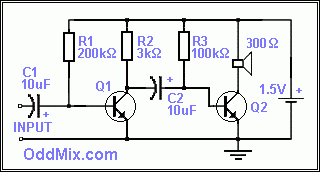 Figure 1. Two Transistor Audio Amplifier [2 KB]