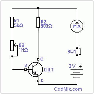 Figure 1. Simple Basic Functional Transistor Beta Tester [2 KB]