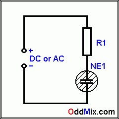 Figure 1. High Voltage Universal Neon Glow Lamp Voltage Detector Circuit [3 KB]