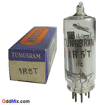 1R5T Pentagrid Converter Battery Type Tungsram Radio Electronic Glass Vacuum Tube [11 KB]
