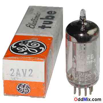 2AV2 Half-Wave High Voltage Diode Vacuum Rectifier GE Electronic Tube [11 KB]