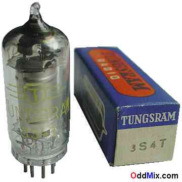3S4T Power Pentode Miniature Discontinued Tungsram Electron Vacuum Tube [10 KB]