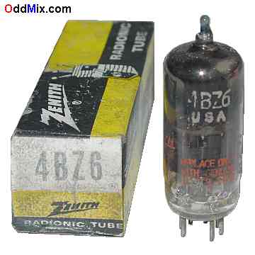 4BZ6 Semiremote Cutoff Pentode RF Amplifier Miniature Sylvania Zenith Vacuum Tube [12 KB]