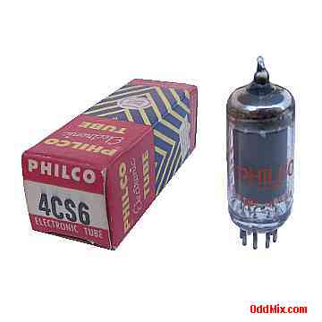 4CS6 Pentagrid RF Amplifier Miniature All Glass Vintage Philco Electronic Vacuum Tube [10 KB]
