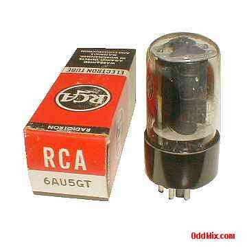 6AU5GT Beam Power Amplifier Class A Octal RCA Radiotron Electron Vacuum Tube [11 KB]