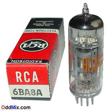 6BA8A Medium-Mu Triode Sharp-Cutoff Pentode RCA Radiotron Electronic Vacuum Tube [13 KB]