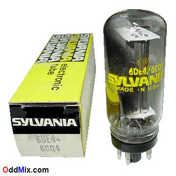 6DE4/6CQ4 Half-Wave Vacuum Rectifier Sylvania High Voltage Electronic Tube [14 KB]