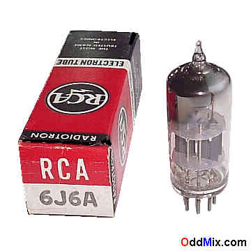 6J6A Medium-Mu Twin Triode VHF RF Amplifier RCA Radiotron Electronic Vacuum Tube [13 KB]