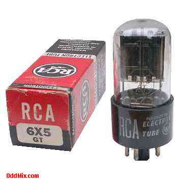 6X5GT RCA Radiotron Full-Wave Vacuum Rectifier Electron Tube [11 KB]