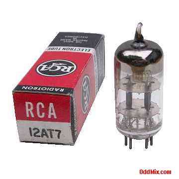 12AT7 RCA Radiotron High-Mu Twin Triode RF Amplifier Oscillator Electron Tube (10 KB)