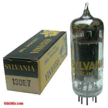 13DE7 Sylvania Dual Triode Miniature Electronic Tube [8 KB]