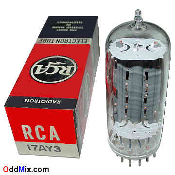 17AY3 Half-Wave Vacuum Rectifier RCA Radiotron Electronic Vacuum Tube [14 KB]