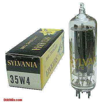 35W4 Sylvania Half Wave Vacuum Rectifier Electron Tube [14 KB]