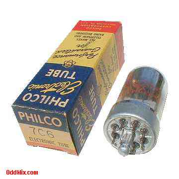 7C6 Philco Twin Diode High-Mu Triode Discontinued Electronic Vacuum Tube Amplifier [12 KB]
