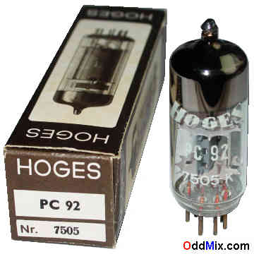 PC92 High-Mu HF Triode Amplifier Oscillator Converter Hoges Vacuum Electronic Tube [14 KB]