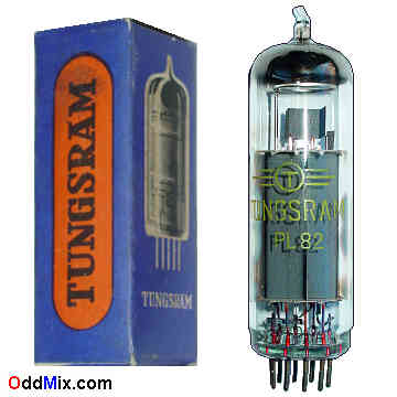PL82 Power Pentode Tungsram AF RF SW Amplifier Oscillator Vacuum Electronic Tube [14 KB]